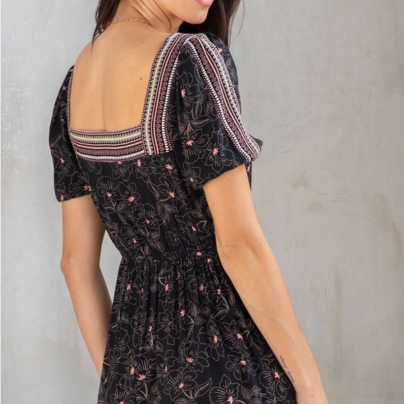 NWT LoveStitch dress Maxi Love Stitch bohemian rayon tiered elastic waist S - Picture 3 of 14